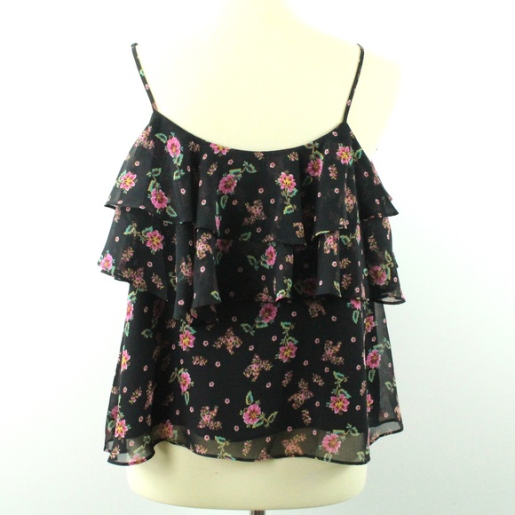 Rebecca Minkoff Atlas Ruffle Tank Top M - Picture 4 of 6